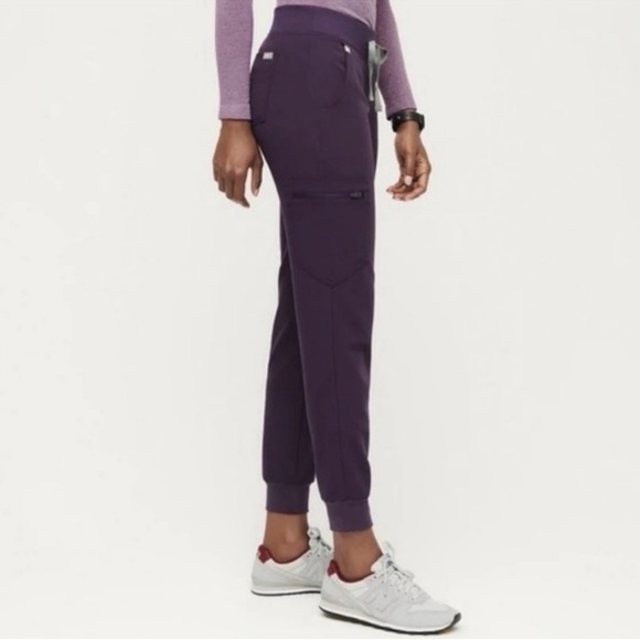 Figs Purple Jam Zamora High Waisted Jogger Scrub Pants Size XL - Picture 2 of 12
